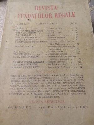 CI Revista Fundatilor Regale ianuarie 1937 foto