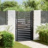 VidaXL Poarta de gradina incuiata neagra 100x150 cm aluminiu