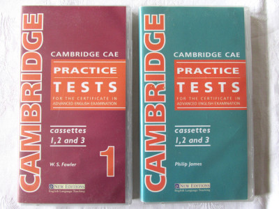 &amp;quot;CAMBRIDGE CAE PRACTICE TESTS 1+2&amp;quot;, 3+3 casete audio, Philip James / W.S. Fowler foto