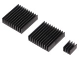 Radiator Aluminiu Negru cu Aripioare pentru Raspberry Pi