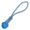 TPR minge cu zornaitoare pe franghie, albastra - 40cm