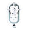 Cadita pliabila pentru bebelusi cu termostat si pernuta, verde, dimensiuni 75x45x20 cm