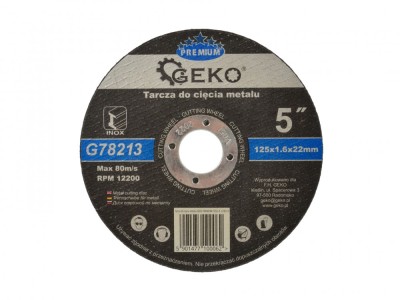 Disc pentru metal 125x1.6mm Inox, Geko Premium G78213 foto