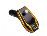 Modulator Fm Bluetooth Masina X8 Plus si USB - Albastru