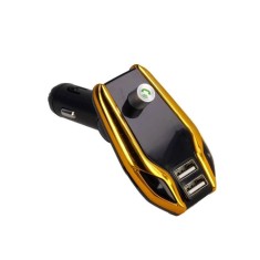 Modulator Fm Bluetooth Masina X8 Plus si USB - Albastru