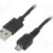 Cablu USB A mufa, USB B micro mufa, USB 2.0, lungime 0.6m, negru, AKYGA - AK-USB-05