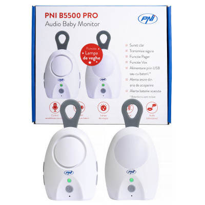 Resigilat : Audio Baby Monitor PNI B5500 PRO wireless, intercom, cu lampa de noapt foto