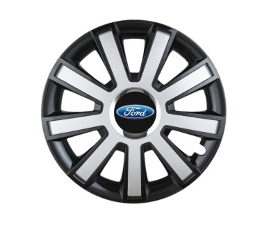 Set 4 capace roti Flash Gri-Negru R14 pentru gama auto Ford foto