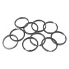 Set 10 inele metalice pentru chei Crisalida, diametru 30 mm, Negru