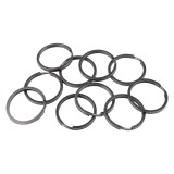 Set 10 inele metalice pentru chei Crisalida, diametru 30 mm, Negru