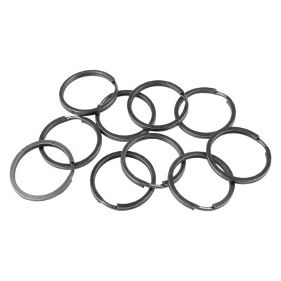 Set 10 inele metalice pentru chei Crisalida, diametru 30 mm, Negru foto