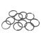 Set 10 inele metalice pentru chei Crisalida, diametru 30 mm, Negru