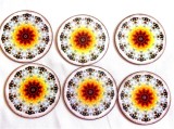 Suporturi pahare mandala model portocaliu, galben si maro, set suport pahare 40963