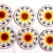 Suporturi pahare mandala model portocaliu, galben si maro, set suport pahare 40963