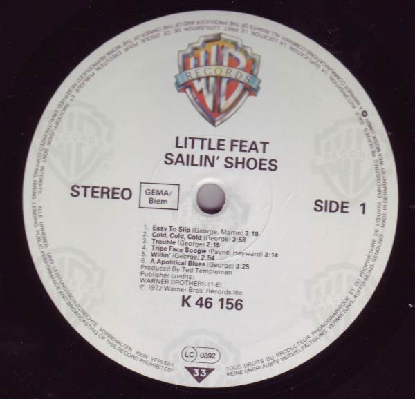 Vinil Little Feat &ndash; Sailin&#039; Shoes (VG+)