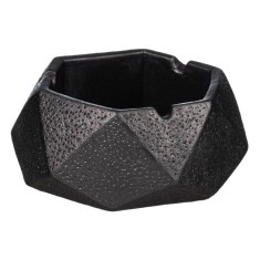 Scrumiera cu Forma Hexagonala Ceramica Neagra 10.5x10.5x5cm