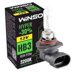 Bec Halogen Winso Hyper +30% HB3 - 12V, 65W P20d ● 3200K