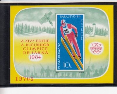 1984 LP 1092 JOCURILE OLIMPICE DE IARNA SARAJEVO COLITA NEDANTELATA MNH foto