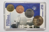 SET DE MONETARIE DEDICAT TRECERII LA LEUL NOU . EMISIUNEA 1 IULIE 2005 . SET EMIS DE BNR .