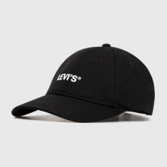 Levi's șapcă de baseball din bumbac culoarea negru, cu imprimeu