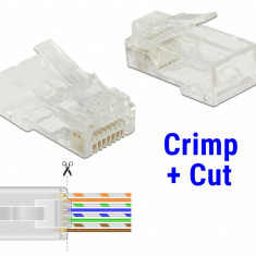 Set 20 buc mufe RJ45 cat 6 pentru fir solid UTP Crimp+Cut, Delock 86453