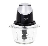 Tocator electric Adler AD4082, 550W, 1.2L, 2 viteze, 4 lame, argintiu/negru - Legume, Fructe, Nuci, Gheata
