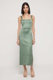 Abercrombie &amp; Fitch rochie culoarea verde, midi, mulată