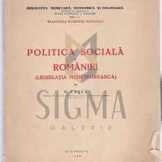 POLITICA SOCIALA a ROMANIEI-legislatia muncitoreasca