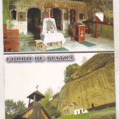 bnk cp Com Corbi ( Jud Arges ) - Biserica si altar sapat in piatra - necirculata