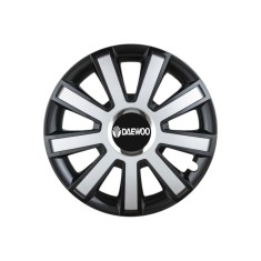 Set 4 capace roti Flash Gri-Negru R14 pentru gama auto Daewoo