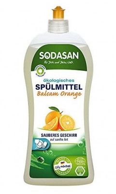 Detergent vase lichid cu balsam bio portocala 1L Sodasan foto