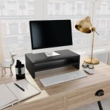 VidaXL Suport monitor, negru, 42x24x13 cm, lemn prelucrat