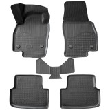 Set de 5 covorase cauciuc 3D stil tavita premium pentru VW Polo VI din 2017, VW Taigo din 2021