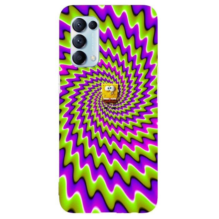 Husa compatibila cu Oppo A16 4G model Sponge Bob, Silicon, TPU, Viceversa