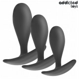 Addicted Toys-Set de 3 Pluguri Anale din Silicon Model 2