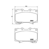 Placute frana Lexus Lx (Uzj100) 09.97-03.08; Toyota Land Cruiser 100 ( J1) 01.98-07.08, Fata, BREMBO