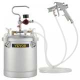 Pistol de vopsit cu rezervor sub presiune, Vevor 10 l, 4 Bar, duza 3 mm, 170-250 l/min, Manometru