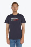 Cumpara ieftin Tricou barbati cu imprimeu cu logo Tommy Jeans din bumbac organic bleumarin inchis