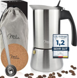 Espressor de cafea Ibric potrivit si pentru inductie, set pentru prepararea espresso-ului inclusiv suport, lingura - CA NOU