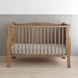 Patut din lemn masiv transformabil pentru bebe si junior Noble Vintage 140 x 70 cm, Woodies Safe Dreams