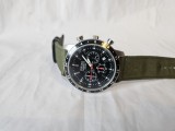 Ceas Barbatesc Pulsar Chronograph Seiko VD53, 44mm, Otel, Data, 100M, Quartz, Bratara Nato Textil, Cadran Negru