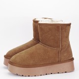 Cumpara ieftin Cizme scurte camel din piele naturala W5825 110