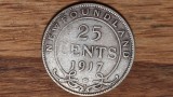 Cumpara ieftin Newfoundland Canada -moneda argint 925- singura serie de 25 cents emisa - 1917, America de Nord