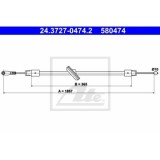 Cablu frana mana Mercedes-Benz Sprinter (906) Ate 24372704742, parte montare : fata