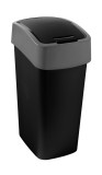 K&ocirc;&scaron; Curver&reg; PACIFIC FLIP BIN 25 lit., 34x26x47 cm, čierno/&scaron;ed&yacute;, na odpad