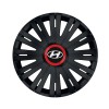 Set 4 capace roti Negre Cu Inel Rosu Active R15 Compatibil Cu Hyundai, Autohelix MSA