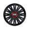 Set 4 capace roti Negre Cu Inel Rosu Active R15 Compatibil Cu Hyundai