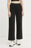 PLEIN SPORT pantaloni de trening femei, culoarea negru, neted, SAEC WJT2028 STE003N