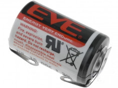 Baterie ER14250, 1/2AA, 1/2R6, litiu, 3,6V, 1100mAh, Eve Battery Co, cu terminale - 050434 foto
