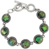 Bratara 7 pietre Mother of Pearl, piatra scoica nacru sidef rotund, incuietoare toggle reglabila